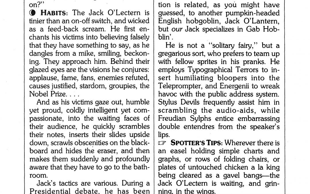 JACK O’LECTERN