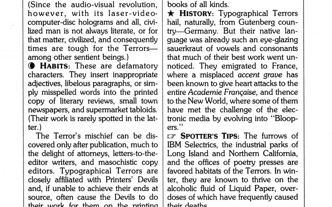TYPOGRAPHICAL TERRORS