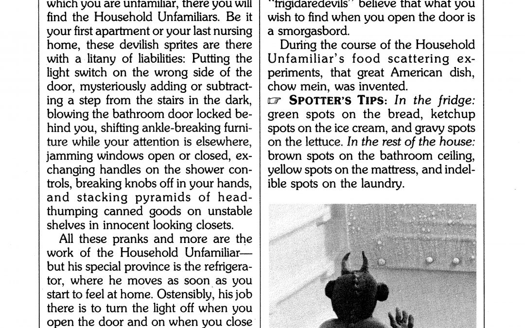 HOUSEHOLD UNFAMILIARS