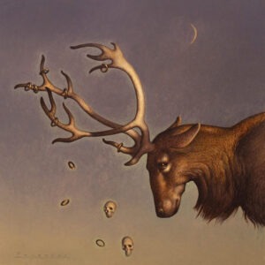 *SOLD* The Wonderful Stag, painting by John Jude Palencar