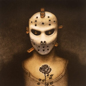 *SOLD* Black Rose painting by John Jude Palencar