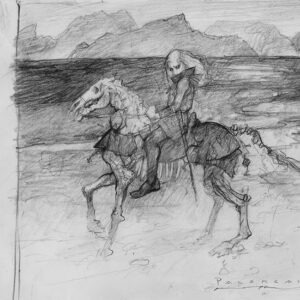 *SOLD* White Walker on Horse by John Jude Palencar