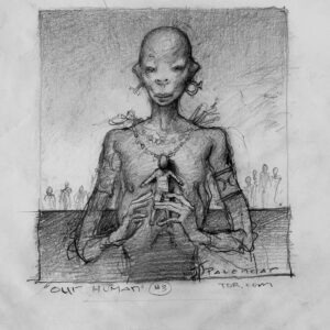 *SOLD* Our Human - drawing by John Jude Palencar